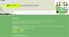 Desktop Screenshot of name.peacenames.com
